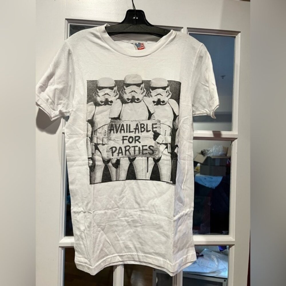 Junk Food White T-Shirt with Flag Peace Sign